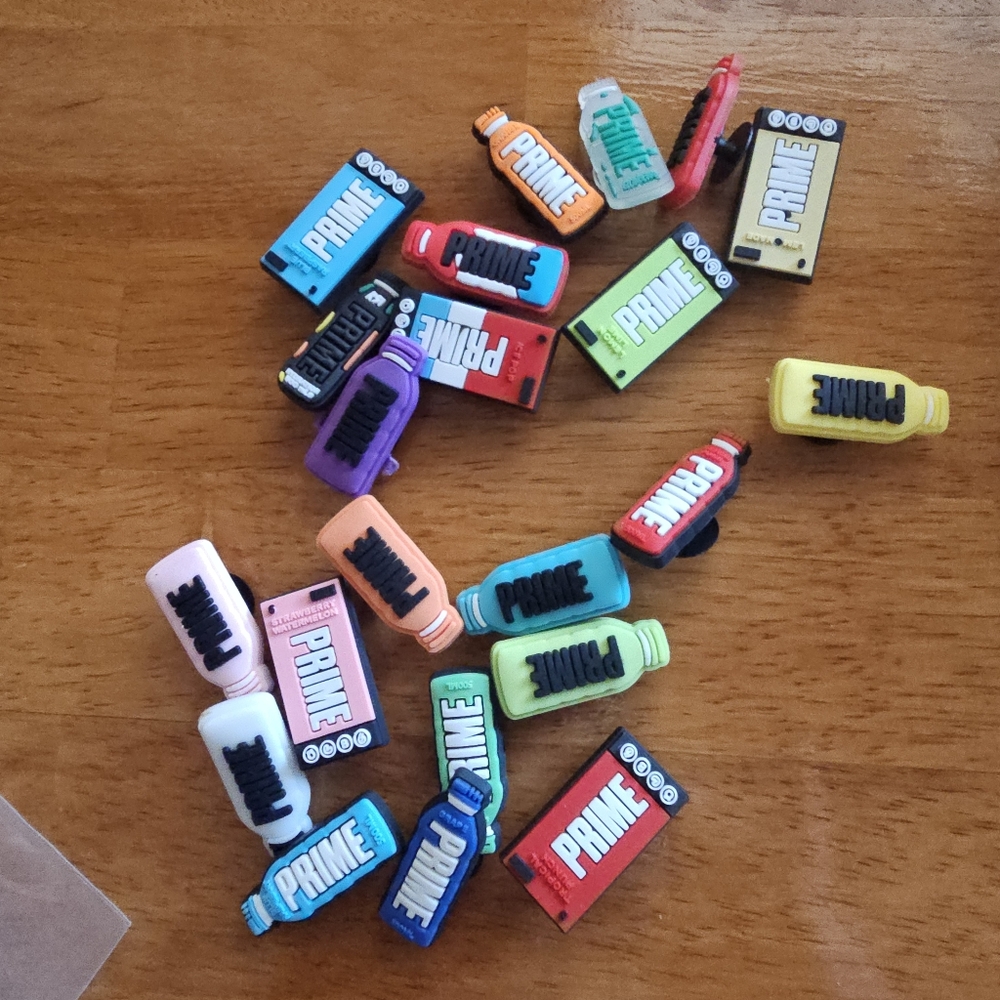 Colorful Prime Bottle crocs charms
